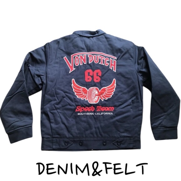 Von Dutch Other - Von Dutch Navy Blue Southern California Speed Team Mechanical Jacket | NEW/NWT!!